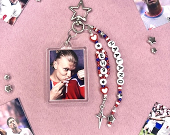 Erling Haaland - beaded keyring