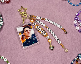 Oscar Piastri beaded keyring