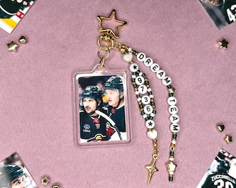 Kirill Kaprizov and Mats Zuccarello - Dream Team - beaded keyring