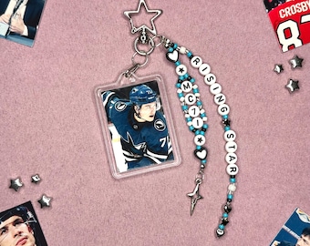 Macklin Celebrini - Rising Star - beaded keyring