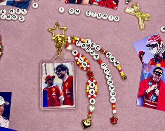 Ferrari beaded keyring