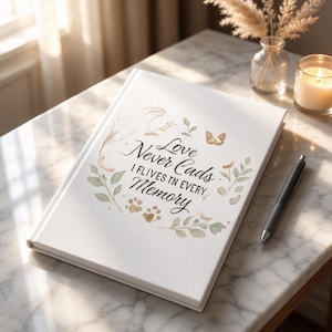 Love Never Cads Memory Floral Notebook | Hardcover Journal