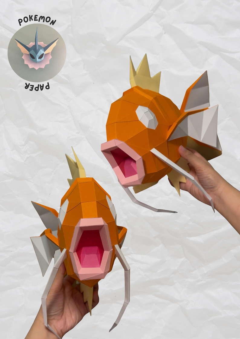 Magikarp Papercraft Magikarp Pokemon 3D Printable Template Origami Printable PDF - Etsy