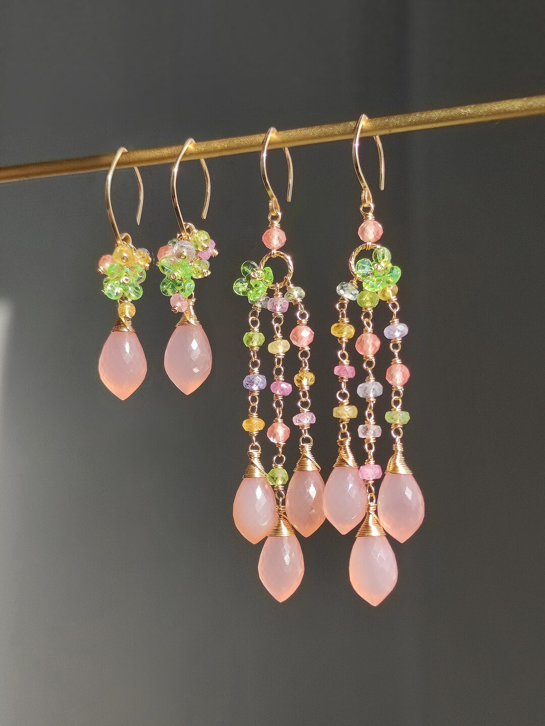 Pink - Anam GS Fabart Handmade Earrings