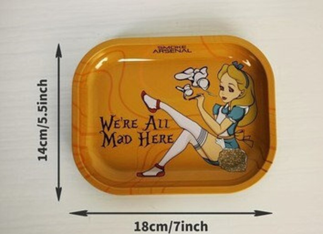 Alice in Wonderland Rolling Tray Etsy