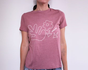 Studio Cluck Heather Mauve Flora Tee - Women's