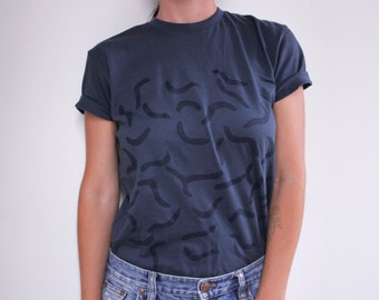 Studio Cluck Navy Worm Tee - Unisex
