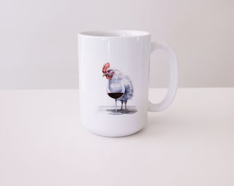 Red Wine Chicken — Ceramic Mug 15oz