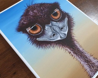 Emu. You can see this original one of a kind artwork being created on my Youtube channel by me Ben Heffernan.