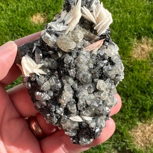 Estupendo Cerusita, Barita, Galena De 3,2 Pulgadas - Mibladen, Marruecos