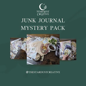 Junk Journal Mystery Pack – Vintage Ephemera, Washi Tape, Stickers and More for Journaling and Scrapbooking