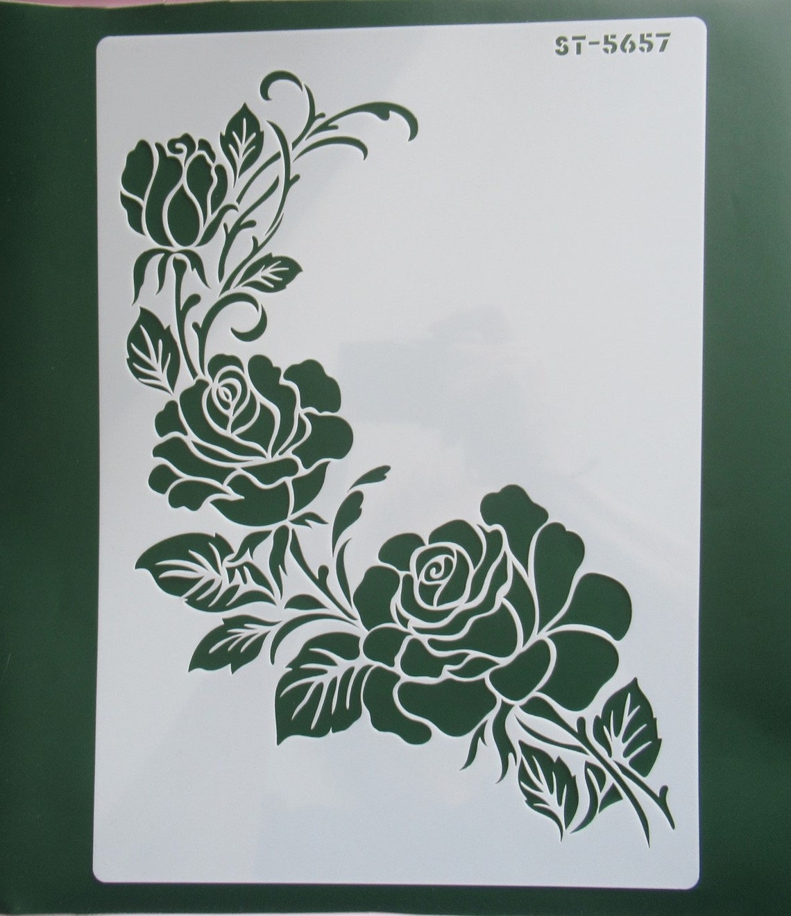 3 Roses Stencil Reusable Stencil DIY Stencil Home Decor Etsy