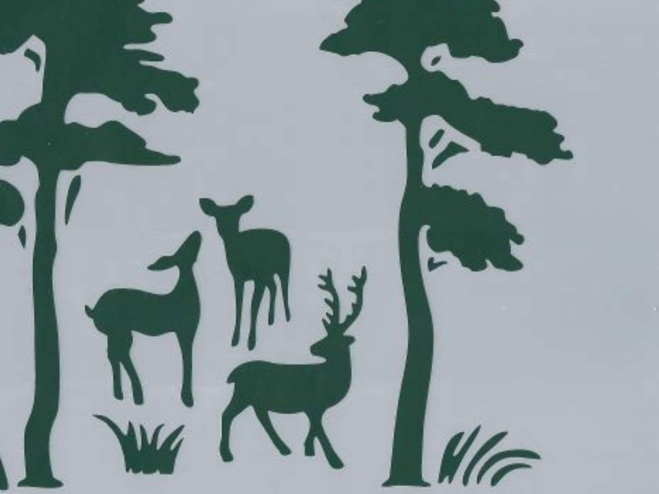 3 Deer in Forest Stencil Reusable Stencil DIY Stencil Home Etsy UK