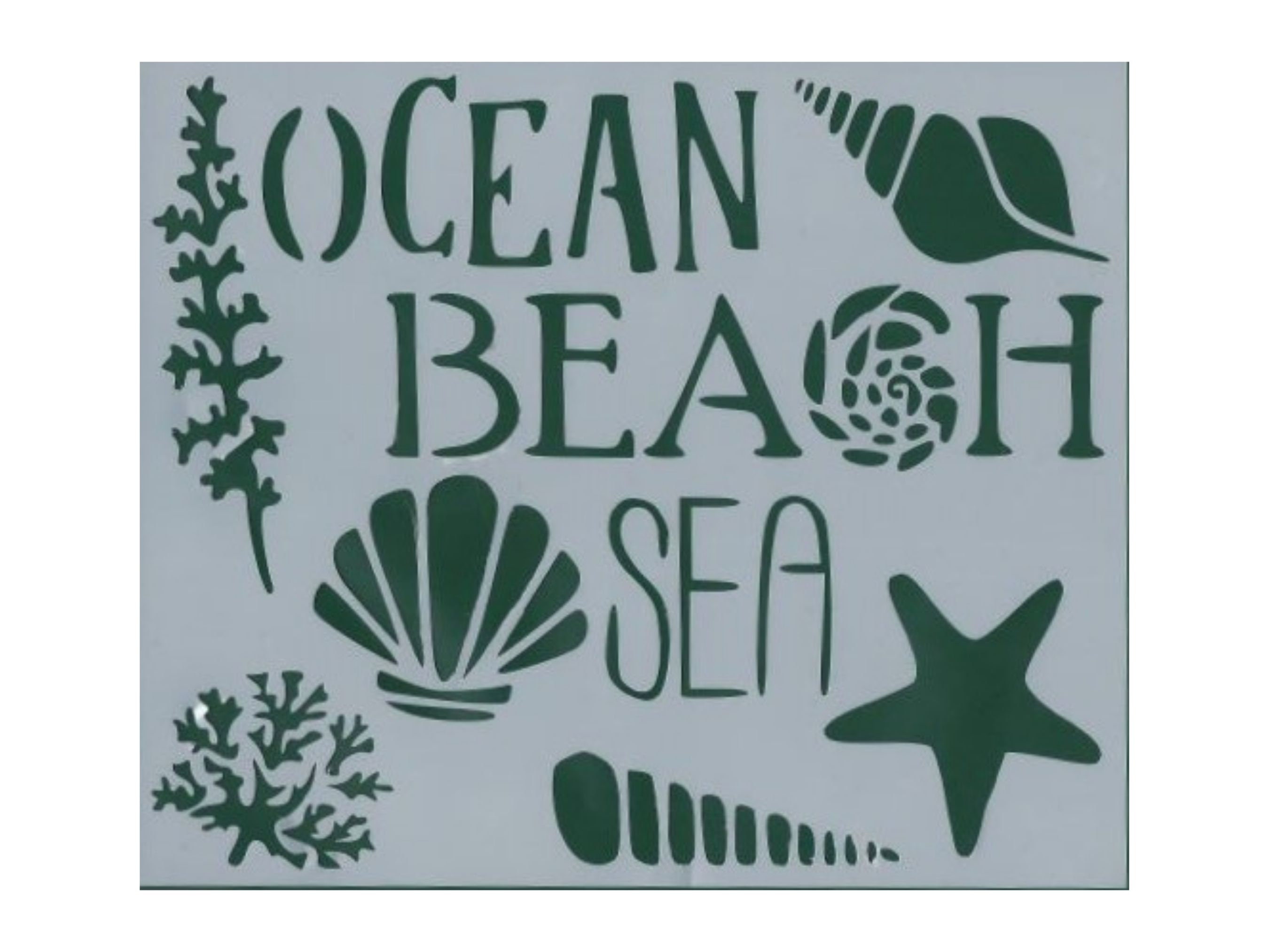 Ocean Beach & Sea Stencil Reusable Stencil DIY Stencil Etsy Singapore