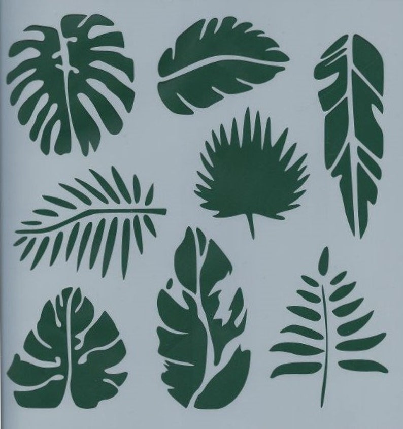 Leaf Stencils Reusable Stencil DIY Stencil Home Decor Etsy