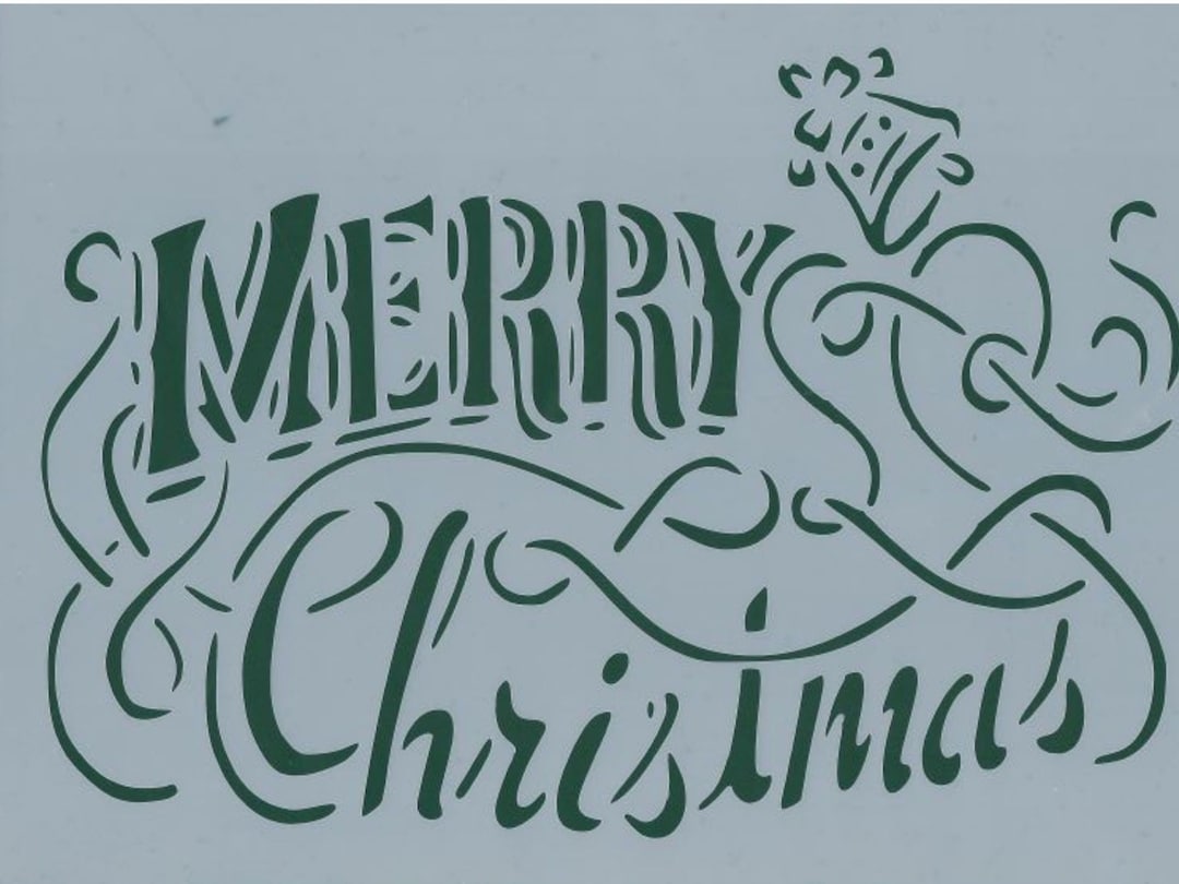 Merry Christmas Stencil Christmas Stencils Reusable Stencil - Etsy