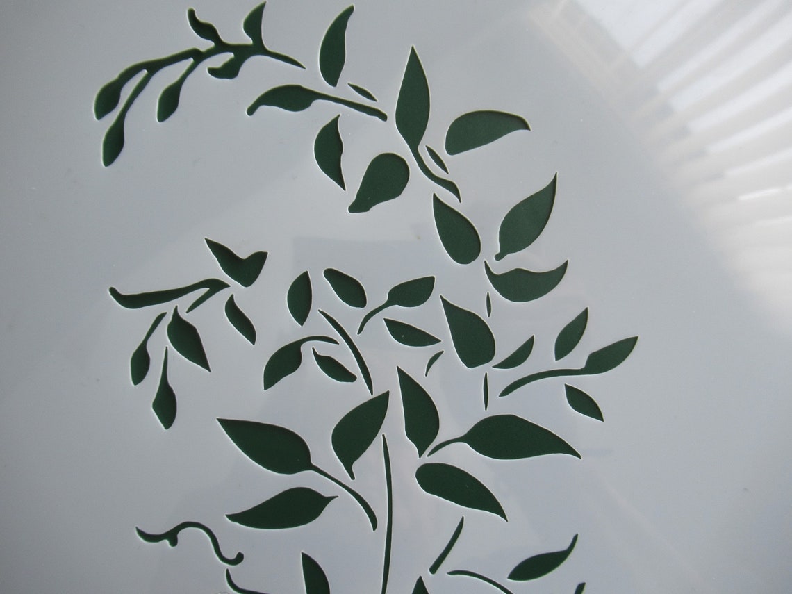 Leaf & Vine Stencil mould wall painting scrapbooking Etsy