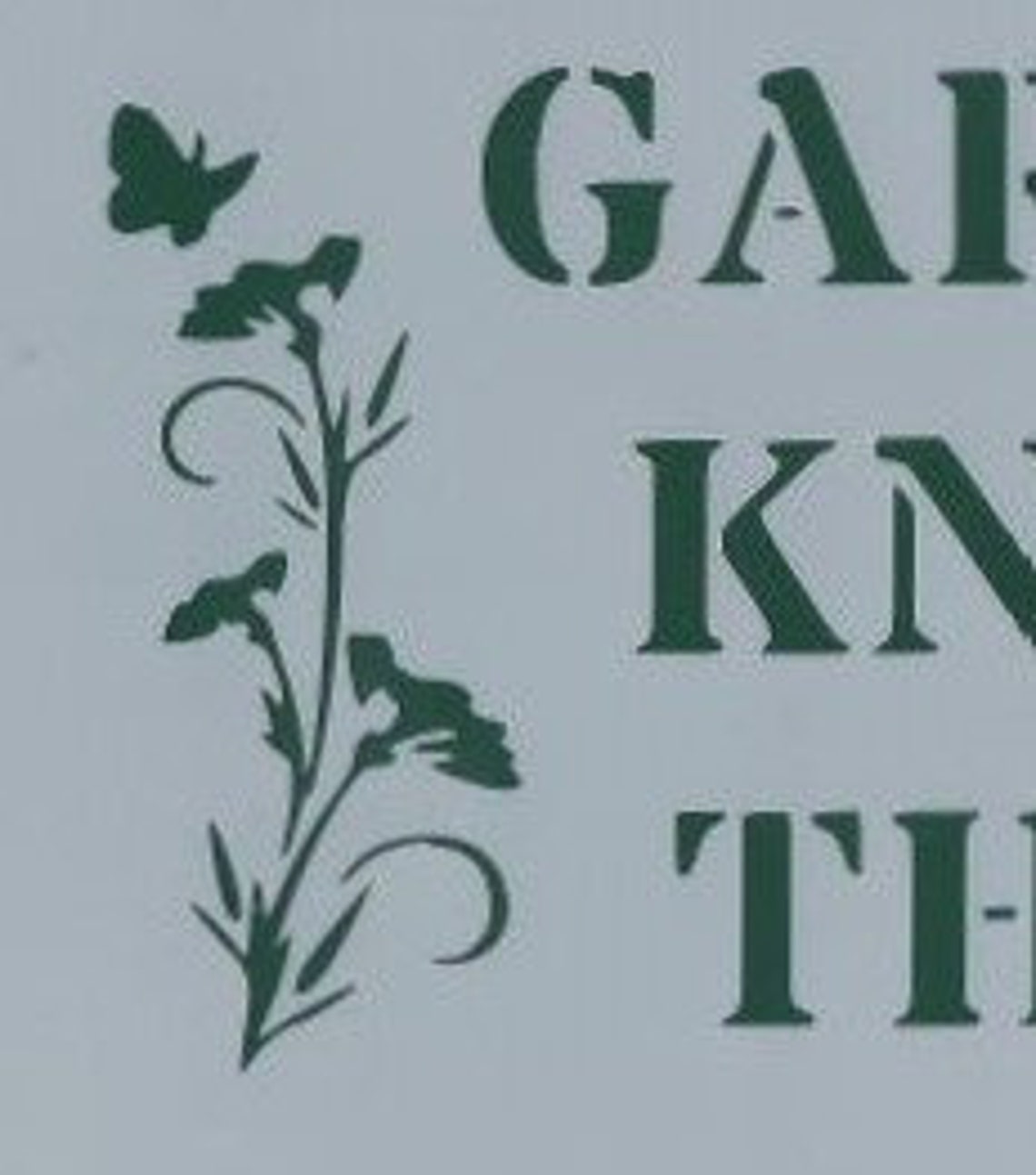 Garden Sign Stencil Reusable Stencil DIY Stencil Home Etsy