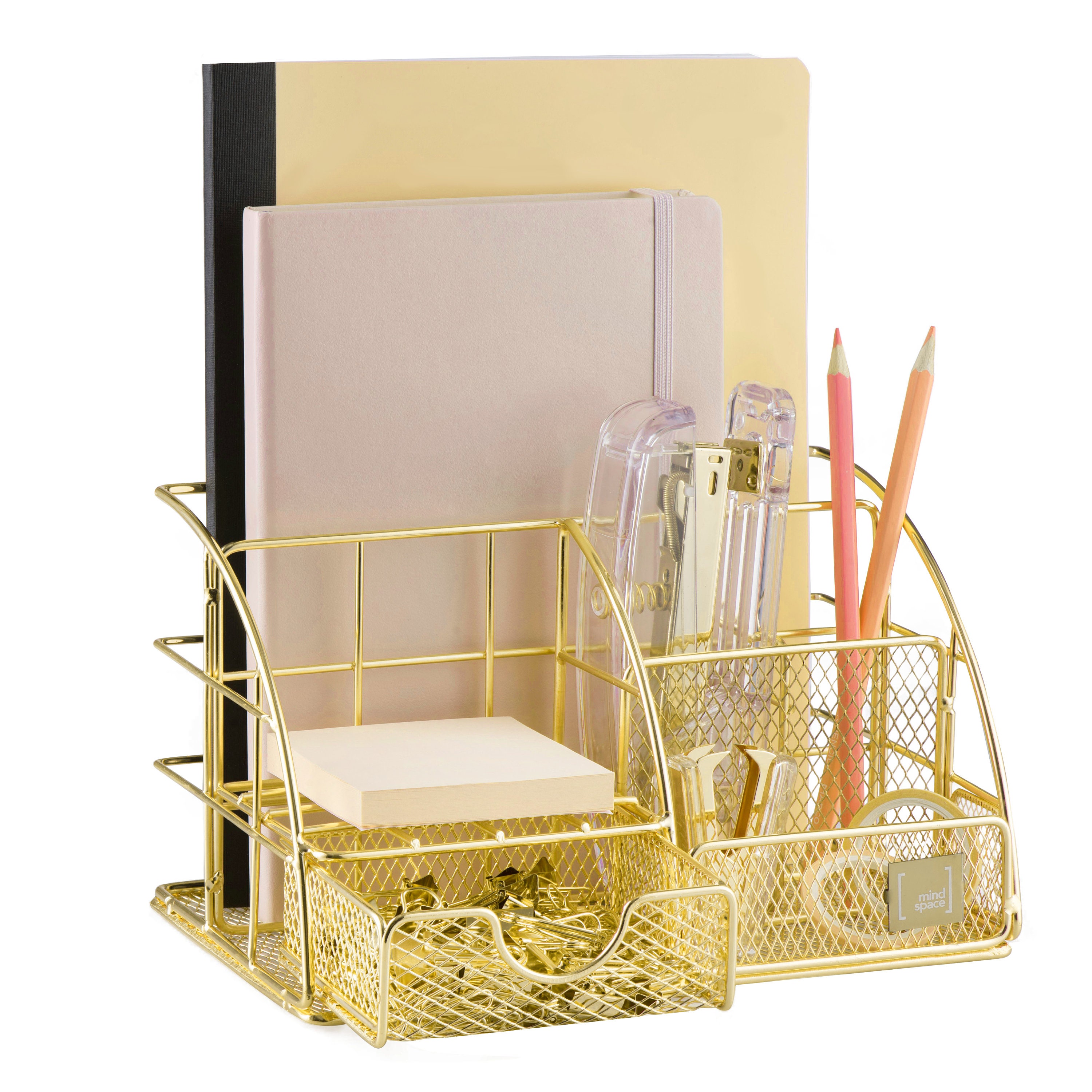 Wire Desk Organizer met paperclips en binderclips van Etsy