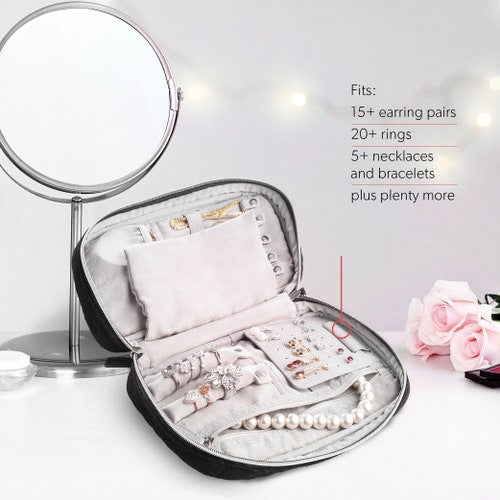 Travel Jewelry Case Organizer Jewelry Leather Jewelry Roll Etsy