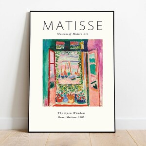 Henri Matisse - The Open Window - Digital Print - Oil Paninting - Exhibition Remake Poster