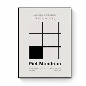 Piet Mondrian - Orangerie des Tuileries / 1969 Exhibition Poster
