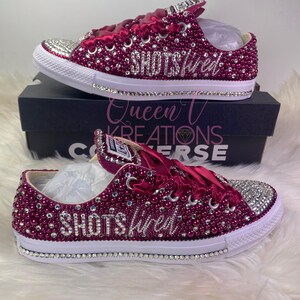 Hochzeits-Braut Sneakers•Geburtstags-Schuhe•Bling Chuck Taylors•Bling Sneakers