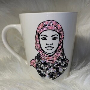 Eva •Bling Mug•Sassy Diva Mug•African American Woman Bling Mug• Bling Coffee Cup•Custom Drinkware• Personalized Bling Mug