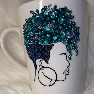 Vonna•Bling Mug•Sassy Diva Mug•African American Woman Bling Mug• Bling Coffee Cup•Custom Drinkware• Personalized Bling Mug