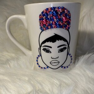 Mia •Bling Mug•Sassy Diva Mug•African American Woman Bling Mug• Bling Coffee Cup•Custom Drinkware• Personalized Bling Mug