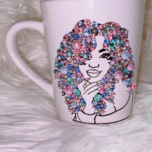 Fawn Bling Mug•Sassy Diva Mug• African American Woman Bling Mug