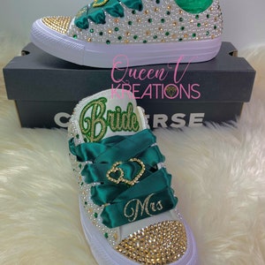 Versandfertig | Größe 6|Bling Brautschuhe-Chuck Taylors-Bling Schuhe-Bling Schuhe-Bling Schuhe-Bling Schuhe