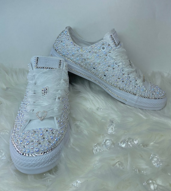 100 Bling Wedding Sneakers & Dresses ideas  bling converse, bride  sneakers, wedding sneakers