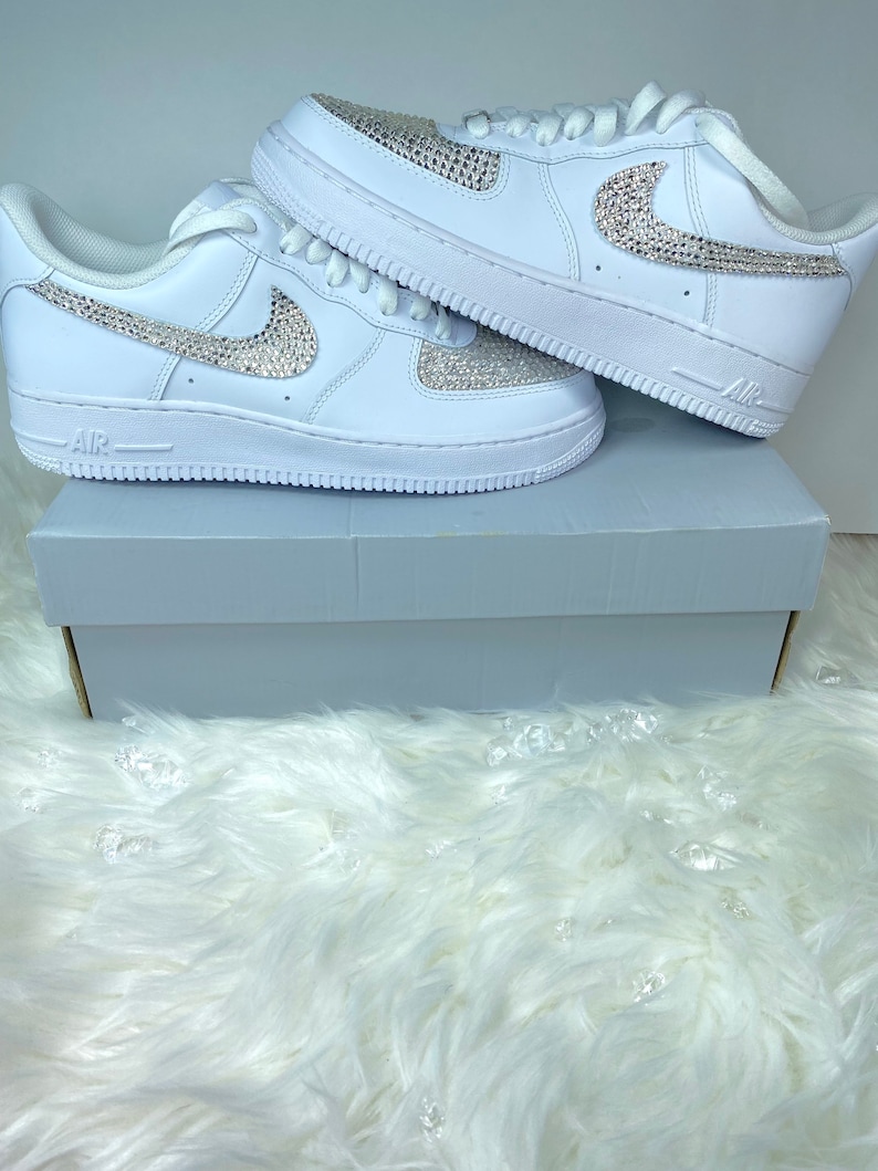 air force 1 white lace bling