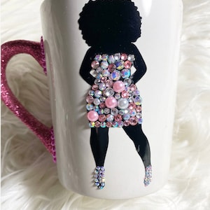 Boss Lady Bling Mug•Sassy Diva Mug• African American Woman Bling Mug