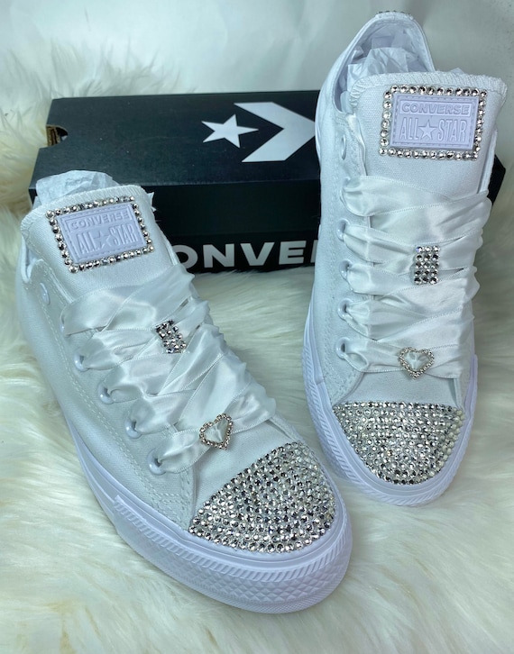 100 Bling Wedding Sneakers & Dresses ideas  bling converse, bride  sneakers, wedding sneakers