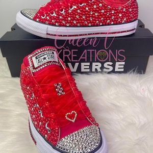 Braut Sneakers-Chucks und Perlen-Bling Chuck Taylors-Bling Sneakers
