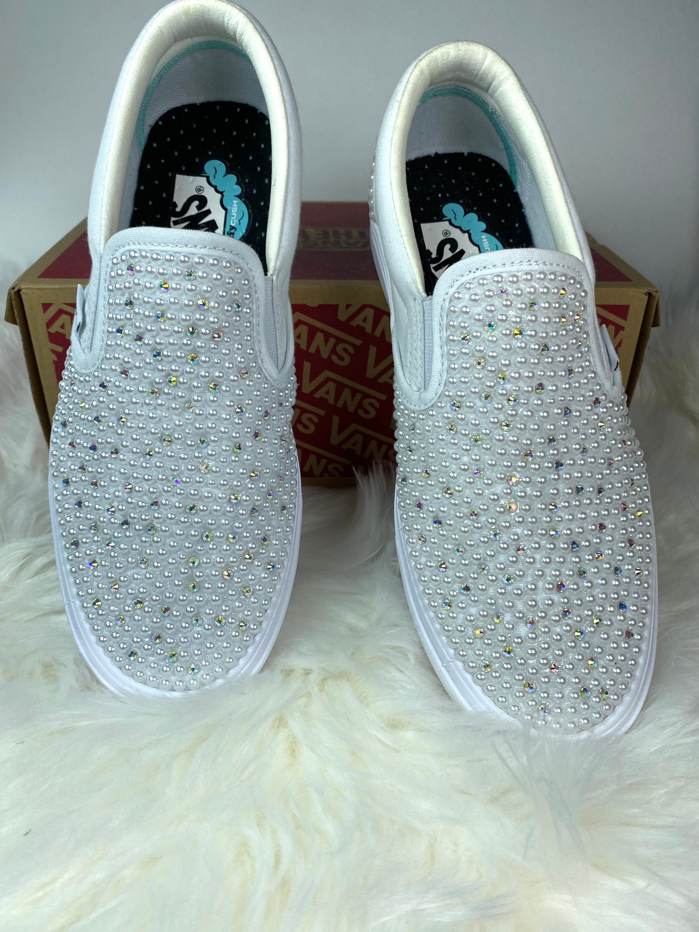 Bling Slip on Vanscustom Bling Vanswedding Vanswedding Etsy