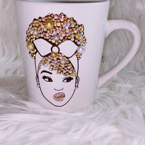 Tasha Bling Mug•Sassy Diva Mug• African American Woman Bling Mug