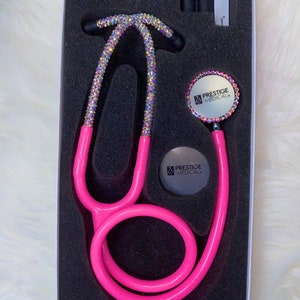 Pink Glitter Bling Stethoscope Stethoscopeprestige - Etsy