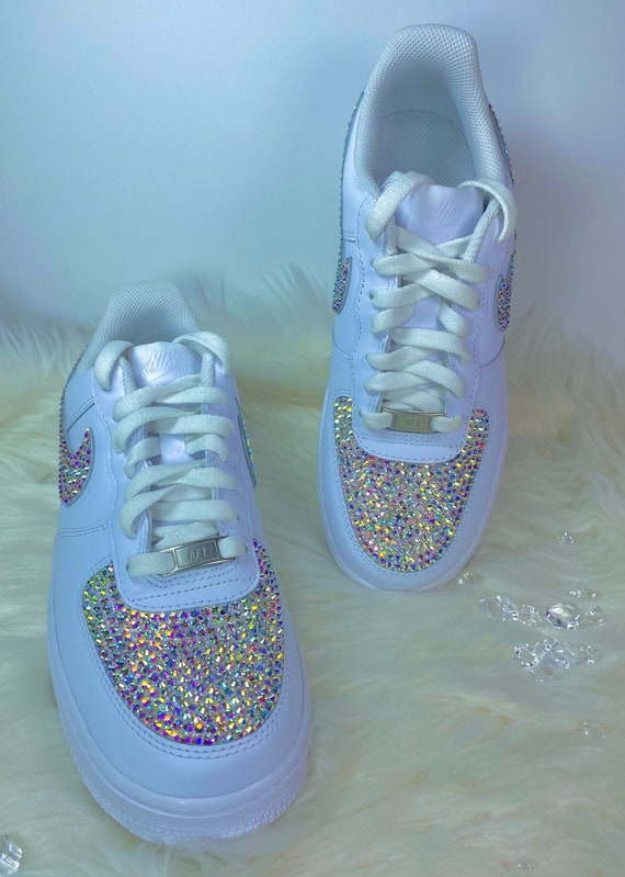 Bling Air Force1 custom Bling Nikescustom Air Force 1 Etsy Ireland