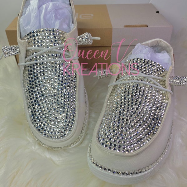 Bling Hey Dude •Custom Bling Hey Dude•Custom Hey Dude•Wedding Shoes•Quinceanera Shoes•Bar Mitzvah•Crystal Bridal Hey Dude•