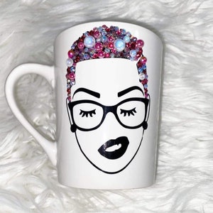 Rochelle Bling Mug•Sassy Diva Mug• African American Woman Bling Mug