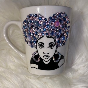 Dessi •Bling Mug•Sassy Diva Mug•African American Woman Bling Mug• Bling Coffee Cup•Custom Drinkware• Personalized Bling Mug