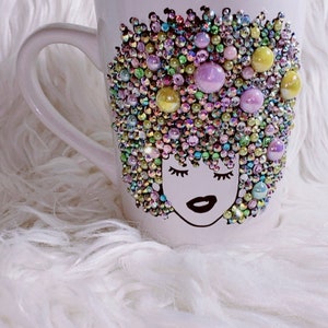 Nikki Bling Mug•Sassy Diva Mug• African American Woman Bling Mug