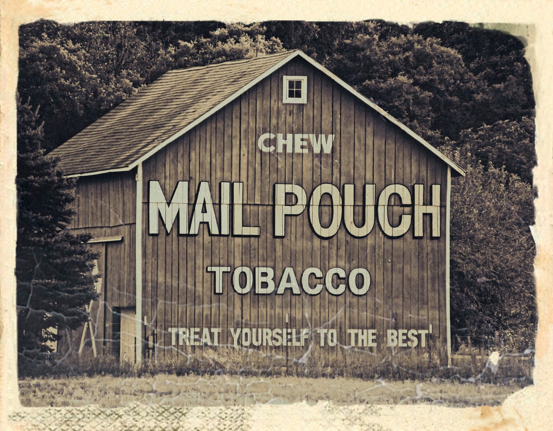 Mail Pouch Tobacco Barn Rustic Farmhouse Picture Farm Décor Etsy