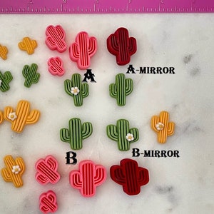 Cactus Embossing Cutter Cookie or Fondant & Polymer Clay, Jewelry Earrings Making Mini Stud #299