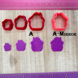 Gingerbread Fairy House with Chimney Cutters for Cookie Fondant and Polymer Clay, Jewelry Earrings Making   #665