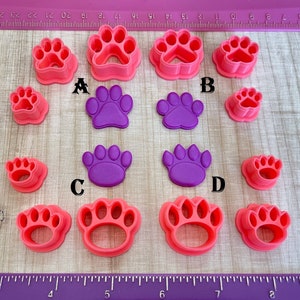 Dog Cat Paw Cutters Embossing for Cookie Fondant Polymer Clay Jewelry Earrings Mini Micro Stud Making   #232