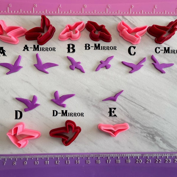 Flying Birds Cutters Seagull Animals for Cookie or Fondant & Polymer Clay, Jewelry Earrings Mini Stud Making   #392